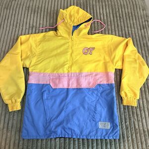 Odd Future Colorblock Anorak Windbreaker Hooded Yellow Pink Blue Men’s M